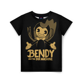 Детская футболка 3D с принтом Bendy and the ink machine (20) в Ухте, 100% гипоаллергенный полиэфир | прямой крой, круглый вырез горловины, длина до линии бедер, чуть спущенное плечо, ткань немного тянется | Тематика изображения на принте: bendy | bendy and the ink machine | game | horror | ink | machine | trend | video game