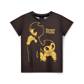 Детская футболка 3D с принтом Bendy and the ink machine (18) в Ухте, 100% гипоаллергенный полиэфир | прямой крой, круглый вырез горловины, длина до линии бедер, чуть спущенное плечо, ткань немного тянется | Тематика изображения на принте: bendy | bendy and the ink machine | game | horror | ink | machine | trend | video game