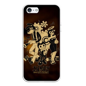 Чехол для iPhone 5/5S матовый с принтом Bendy and the ink machine (16) в Ухте, Силикон | Область печати: задняя сторона чехла, без боковых панелей | bendy | bendy and the ink machine | game | horror | ink | machine | trend | video game