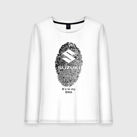 Женский лонгслив хлопок с принтом Suzuki its in my DNA в Ухте, 100% хлопок |  | corporation | crossover | liana | motor | s | sport | suzuki | sx4 | vitara | xl 7 | авто | автомобиль | знак | лого | машина | с | седан | символ | спорт | судзуки | сузуки | тачка | хэтчбек | эмблема