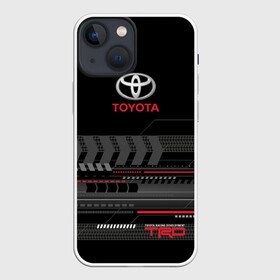 Чехол для iPhone 13 mini Toyota 1: в Ухте,  |  | car | toyota | абстракция | авто | графика | дизайн | полосы | протектор | пунктир | след шин | тойота