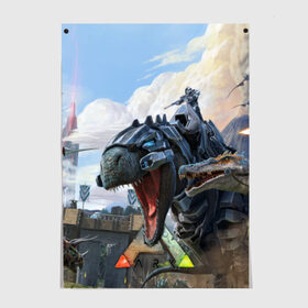 Постер с принтом Ark Survival Evolved в Ухте, 100% бумага
 | бумага, плотность 150 мг. Матовая, но за счет высокого коэффициента гладкости имеет небольшой блеск и дает на свету блики, но в отличии от глянцевой бумаги не покрыта лаком | арк