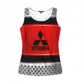 Женская майка 3D с принтом MITSUBISHI в Ухте, 100% полиэстер | круглая горловина, прямой силуэт, длина до линии бедра | 