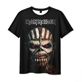 Мужская футболка 3D с принтом Iron Maden. The Book of Souls в Ухте, 100% полиэфир | прямой крой, круглый вырез горловины, длина до линии бедер | heavy | metal | айрон мейден | зомби | метал | мумия | хеви метал | черный