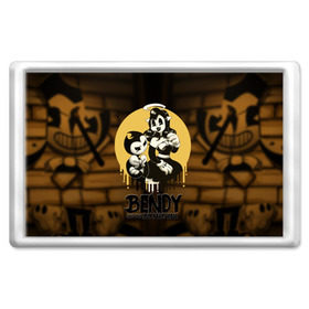 Магнит 45*70 с принтом Bendy and the ink machine (30) в Ухте, Пластик | Размер: 78*52 мм; Размер печати: 70*45 | bendy | bendy and the ink machine | game | horror | ink | machine | trend | video game