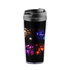 Термокружка-непроливайка с принтом Five Nights At Freddy`s (4) в Ухте, внутренняя часть — пищевой пластик, наружная часть — прозрачный пластик, между ними — полиграфическая вставка с рисунком | объем — 350 мл, герметичная крышка | bonnie | chica | five | five nights at freddys | fnaf | foxy | freddy | horror | night | бонни | пять ночей с фредди | пять ночей у фредди | фнаф | фокси | фредди | хоррор | чика