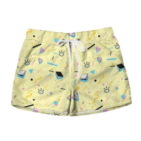 Женские шорты 3D Веселая абстракция: в Ухте, 100% полиэстер | прямой крой, два кармана без застежек по бокам. Мягкая трикотажная резинка на поясе, внутри которой широкие завязки. Длина до середины бедра |