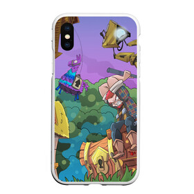 Чехол для iPhone XS Max матовый с принтом Fortnite в Ухте, Силикон | Область печати: задняя сторона чехла, без боковых панелей | fortnite | фортнайт