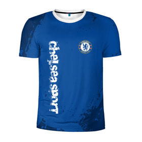 Мужская футболка 3D спортивная с принтом CHELSEA SPORT в Ухте, 100% полиэстер с улучшенными характеристиками | приталенный силуэт, круглая горловина, широкие плечи, сужается к линии бедра | Тематика изображения на принте: chelsea | fc | football | fotball club | sport | спорт | спортивные | униформа | фирменные цвета | фк | футбол | футбольный клуб | челси