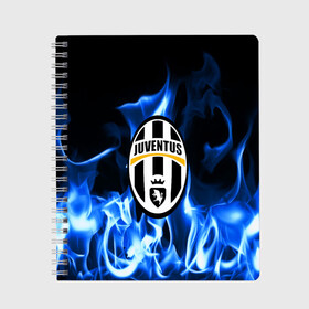 Тетрадь с принтом JUVENTUS в Ухте, 100% бумага | 48 листов, плотность листов — 60 г/м2, плотность картонной обложки — 250 г/м2. Листы скреплены сбоку удобной пружинной спиралью. Уголки страниц и обложки скругленные. Цвет линий — светло-серый
 | fc | football | footer | juventus.ювентус | soccer | socker | sport | огонь | пламя | спорт | футбол | футбольный клуб