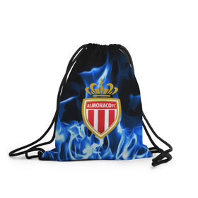 Рюкзак-мешок 3D с принтом MONACO в Ухте, 100% полиэстер | плотность ткани — 200 г/м2, размер — 35 х 45 см; лямки — толстые шнурки, застежка на шнуровке, без карманов и подкладки | fc | football | footer | monaco | soccer | socker | sport | монако | огонь | пламя | спорт | футбол | футбольный клуб