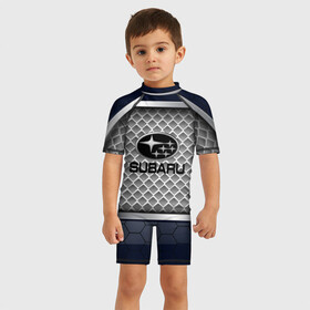Детский купальный костюм 3D с принтом SUBARU SPORT в Ухте, Полиэстер 85%, Спандекс 15% | застежка на молнии на спине | auto | car | subaru | авто | автомобиль | машина | субару