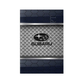 Обложка для паспорта матовая кожа с принтом SUBARU SPORT в Ухте, натуральная матовая кожа | размер 19,3 х 13,7 см; прозрачные пластиковые крепления | Тематика изображения на принте: auto | car | subaru | авто | автомобиль | машина | субару