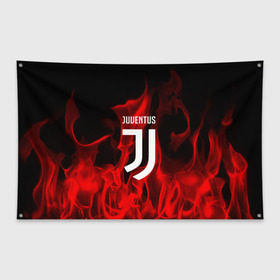 Флаг-баннер с принтом JUVENTUS SPORT в Ухте, 100% полиэстер | размер 67 х 109 см, плотность ткани — 95 г/м2; по краям флага есть четыре люверса для крепления | football | soccer | ювентус