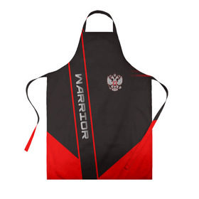 Фартук 3D с принтом Warrior в Ухте, 100% полиэстер | общий размер — 65 х 85 см, ширина нагрудника — 26 см, горловина — 53 см, длина завязок — 54 см, общий обхват в поясе — 173 см. Принт на завязках и на горловине наносится с двух сторон, на основной части фартука — только с внешней стороны | warrior | воин | спортсмен