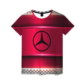 Женская футболка 3D с принтом MERCEDES-BENZ SPORT в Ухте, 100% полиэфир ( синтетическое хлопкоподобное полотно) | прямой крой, круглый вырез горловины, длина до линии бедер | auto | automobile | car | carbon | machine | mercedes benz | motor | motor car | sport car | автомашина | бренд | легковой автомобиль | марка | спортивный автомобиль | тачка