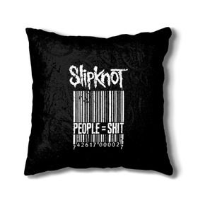 Подушка 3D с принтом Slipknot People в Ухте, наволочка – 100% полиэстер, наполнитель – холлофайбер (легкий наполнитель, не вызывает аллергию). | состоит из подушки и наволочки. Наволочка на молнии, легко снимается для стирки | alternative | iowa | metal | nu | slipknot | slipnot | taylor | метал | слипкнот | слипнот