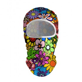 Балаклава 3D с принтом Яркие Цветы в Ухте, 100% полиэстер, ткань с особыми свойствами — Activecool | плотность 150–180 г/м2; хорошо тянется, но при этом сохраняет форму. Закрывает шею, вокруг отверстия для глаз кайма. Единый размер | 