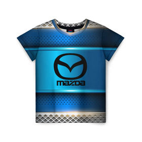 Детская футболка 3D с принтом MAZDA sport collection в Ухте, 100% гипоаллергенный полиэфир | прямой крой, круглый вырез горловины, длина до линии бедер, чуть спущенное плечо, ткань немного тянется | auto | automobile | car | carbon | machine | mazda | motor | motor car | sport car | автомашина | бренд | легковой автомобиль | мазда | марка | спортивный автомобиль | тачка