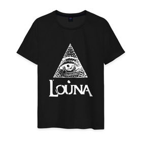 Мужская футболка хлопок с принтом Louna в Ухте, 100% хлопок | прямой крой, круглый вырез горловины, длина до линии бедер, слегка спущенное плечо. | louna | альтернативный | вит | виталий демиденко | група | группа | леонид кинзбурский | лу | луна | лусинэ геворкян | метал | ню | нюметал | панк | панкрок | пилот | рок | ру | рубен казарьян | серж