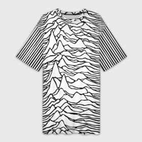 Платье-футболка 3D с принтом White в Ухте,  |  | Тематика изображения на принте: ian curtis | joy division | rock | unknown pleasures | иэн кёртис | рок