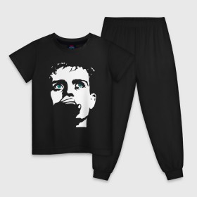 Детская пижама хлопок с принтом Ian Curtis в Ухте, 100% хлопок |  брюки и футболка прямого кроя, без карманов, на брюках мягкая резинка на поясе и по низу штанин
 | Тематика изображения на принте: ian curtis | joy division | rock | unknown pleasures | иэн кёртис | рок