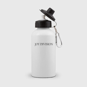 Бутылка спортивная с принтом Joy Division в Ухте, металл | емкость — 500 мл, в комплекте две пластиковые крышки и карабин для крепления | Тематика изображения на принте: ian curtis | joy division | rock | unknown pleasures | иэн кёртис | рок