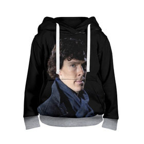 Детская толстовка 3D с принтом Sherlock в Ухте, 100% полиэстер | двухслойный капюшон со шнурком для регулировки, мягкие манжеты на рукавах и по низу толстовки, спереди карман-кенгуру с мягким внутренним слоем | Тематика изображения на принте: benedict | cumberbatch | sherlock | бенедикт | камбербатч | шерлок