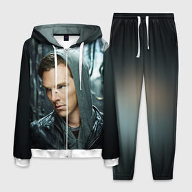 Мужской костюм 3D с принтом Бени в Ухте, 100% полиэстер | Манжеты и пояс оформлены тканевой резинкой, двухслойный капюшон со шнурком для регулировки, карманы спереди | benedict | cumberbatch | sherlock | бенедикт | камбербатч | шерлок
