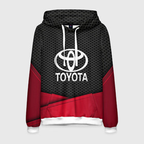 Мужская толстовка 3D с принтом TOYOTA в Ухте, 100% полиэстер | двухслойный капюшон со шнурком для регулировки, мягкие манжеты на рукавах и по низу толстовки, спереди карман-кенгуру с мягким внутренним слоем. | auto | automobile | car | carbon | machine | motor | motor car | sport car | toyota | автомашина | бренд | легковой автомобиль | марка | спортивный автомобиль | тачка