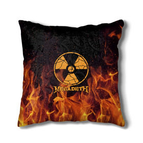 Подушка 3D с принтом Megadeth в Ухте, наволочка – 100% полиэстер, наполнитель – холлофайбер (легкий наполнитель, не вызывает аллергию). | состоит из подушки и наволочки. Наволочка на молнии, легко снимается для стирки | megadet | megadeth | группа | дирк вербурен | дэвид эллефсон | дэйв мастейн | кико лоурейро | мегадет | мегадетх | метал | рок | трэш | трэшметал | тяжелый | хард | хардрок | хеви | хевиметал