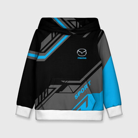 Детская толстовка 3D с принтом MAZDA SPORT  в Ухте, 100% полиэстер | двухслойный капюшон со шнурком для регулировки, мягкие манжеты на рукавах и по низу толстовки, спереди карман-кенгуру с мягким внутренним слоем | auto | mazda | sport | авто | автомобиль | автомобильные | бренд | мазда | марка | машины | спорт