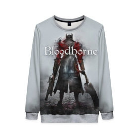 Женский свитшот 3D с принтом Bloodborne в Ухте, 100% полиэстер с мягким внутренним слоем | круглый вырез горловины, мягкая резинка на манжетах и поясе, свободная посадка по фигуре | bb | fromsoftware | vicar amelia | амелия | бладборн | викарий | души | охотники | пиратs | порождение крови | руны