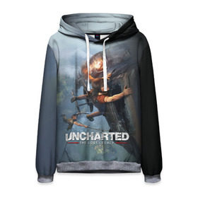 Мужская толстовка 3D с принтом Uncharted в Ухте, 100% полиэстер | двухслойный капюшон со шнурком для регулировки, мягкие манжеты на рукавах и по низу толстовки, спереди карман-кенгуру с мягким внутренним слоем. | chloe | drake | elena | nathan | naughty dog | sully | анчартед | дрейк | натан | нейтан | ноти дог | пиратs | приключения | путь вора | салли | утраченное наследие
