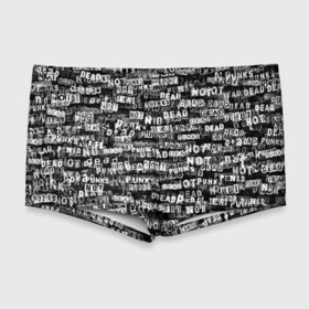 Мужские купальные плавки 3D Punks no dead: в Ухте, Полиэстер 85%, Спандекс 15% |  | надпись | панк | панкрок | паттерн | черно белый