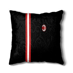 Подушка 3D с принтом AC Milan в Ухте, наволочка – 100% полиэстер, наполнитель – холлофайбер (легкий наполнитель, не вызывает аллергию). | состоит из подушки и наволочки. Наволочка на молнии, легко снимается для стирки | Тематика изображения на принте: football | italia | logo | milan | sport | италия | лого | милан | спорт | фк | футбол | футбольный клуб
