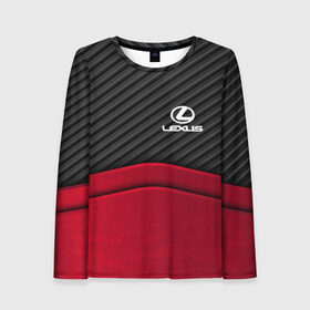 Женский лонгслив 3D с принтом LEXUS в Ухте, 100% полиэстер | длинные рукава, круглый вырез горловины, полуприлегающий силуэт | auto | automobile | car | carbon | lexus | machine | motor | motor car | sport car | автомашина | бренд | легковой автомобиль | лексус | марка | спортивный автомобиль | тачка