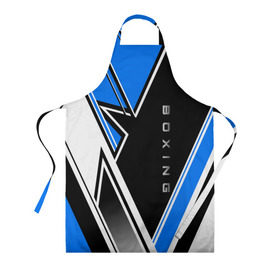 Фартук 3D с принтом Boxing в Ухте, 100% полиэстер | общий размер — 65 х 85 см, ширина нагрудника — 26 см, горловина — 53 см, длина завязок — 54 см, общий обхват в поясе — 173 см. Принт на завязках и на горловине наносится с двух сторон, на основной части фартука — только с внешней стороны | boxing | sport | бокс | боксер | спорт