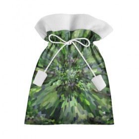 Подарочный 3D мешок с принтом Зеленый сюрреал в Ухте, 100% полиэстер | Размер: 29*39 см | Тематика изображения на принте:  зеленые брызги | абстракция | брызги | пиранья