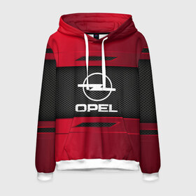 Мужская толстовка 3D с принтом OPEL SPORT в Ухте, 100% полиэстер | двухслойный капюшон со шнурком для регулировки, мягкие манжеты на рукавах и по низу толстовки, спереди карман-кенгуру с мягким внутренним слоем. | 