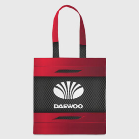 Сумка 3D повседневная с принтом DAEWOO SPORT в Ухте, 100% полиэстер | Плотность: 200 г/м2; Размер: 34×35 см; Высота лямок: 30 см | auto | car | daewoo | автомобиль | марка