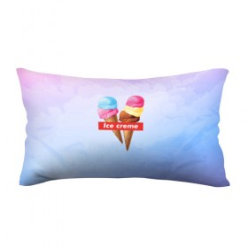 Подушка 3D антистресс с принтом Ice Creme в Ухте, наволочка — 100% полиэстер, наполнитель — вспененный полистирол | состоит из подушки и наволочки на молнии | ice cream | supreme | игра слов | лето | мороженое | рожок | тренд