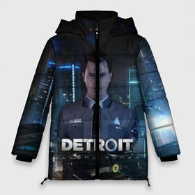 Женская зимняя куртка 3D с принтом Detroit Become Human - Connor в Ухте, верх — 100% полиэстер; подкладка — 100% полиэстер; утеплитель — 100% полиэстер | длина ниже бедра, силуэт Оверсайз. Есть воротник-стойка, отстегивающийся капюшон и ветрозащитная планка. 

Боковые карманы с листочкой на кнопках и внутренний карман на молнии | 