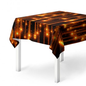 Скатерть 3D с принтом Огоньки в Ухте, 100% полиэстер (ткань не мнется и не растягивается) | Размер: 150*150 см | 