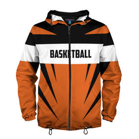 Мужская ветровка 3D с принтом Basketball в Ухте, 100% полиэстер | подол и капюшон оформлены резинкой с фиксаторами, два кармана без застежек по бокам, один потайной карман на груди | Тематика изображения на принте: basketball | nba | sport | баскет | баскетбол | бол | борьба | игра | линии | надпись | нба | полосы | россии | россия | рф | сборная | символ | состязание | спорт | стритбол | фиба | флаг