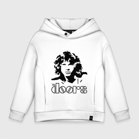 Детское худи Oversize хлопок с принтом The Doors в Ухте, френч-терри — 70% хлопок, 30% полиэстер. Мягкий теплый начес внутри —100% хлопок | боковые карманы, эластичные манжеты и нижняя кромка, капюшон на магнитной кнопке | jim morrison | группа | двери | джим моррисон | дорз | дорс | зе дорс