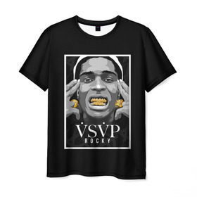 Мужская футболка 3D с принтом ASAP Rocky в Ухте, 100% полиэфир | прямой крой, круглый вырез горловины, длина до линии бедер | Тематика изображения на принте: aap | asap | asaprocky | explicit | mayers | rakim | rakimmayers | rocky | testing | worldwide | асап | майерс | откровенный | раким | ракиммайерс | роки | рокки | эйсап | эйсэп