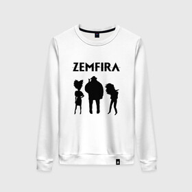 Женский свитшот хлопок с принтом Zемфира в Ухте, 100% хлопок | прямой крой, круглый вырез, на манжетах и по низу широкая трикотажная резинка  | zemfira | zемфира | автор исполнитель | женский | земфира | земфирка | земфирочка | инди рок | композитор | певица | писательница | поп рок | поэтесса | рамазанова | рок | русский | талгатовна