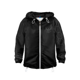 Детская ветровка 3D с принтом Russia 2018 (Legend) в Ухте, 100% полиэстер | подол и капюшон оформлены резинкой с фиксаторами, по бокам два кармана без застежек, один потайной карман на груди | 0x000000123 | black | eagle | russia | блек | герб | россия | спорт | тренд