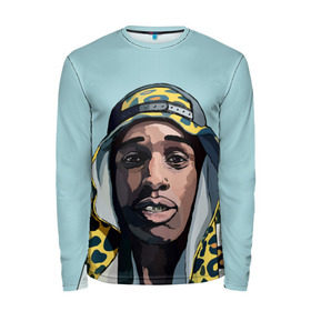 Мужской лонгслив 3D с принтом ASAP Rocky в Ухте, 100% полиэстер | длинные рукава, круглый вырез горловины, полуприлегающий силуэт | Тематика изображения на принте: aap | asap | asaprocky | explicit | mayers | rakim | rakimmayers | rocky | testing | worldwide | асап | майерс | откровенный | раким | ракиммайерс | роки | рокки | эйсап | эйсэп